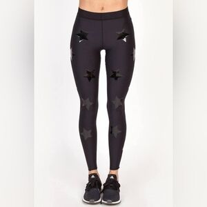 Ultracor XS Black Star Patterned Women's Leggings Dark Academia Y2k Athleisure